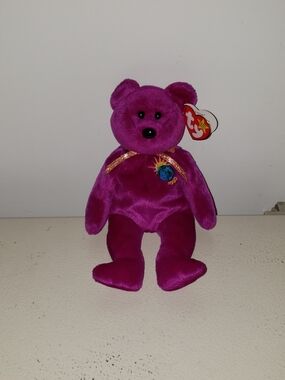 Ty Beanie Baby Millennium Plush Bear - Aurora Earth Tag Rare W/errors